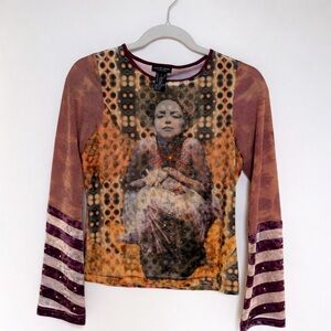 Jane Doe Vintage Mixed Media Top